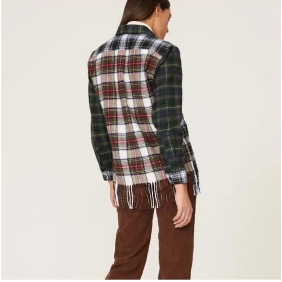 Polo Ralph Lauren Fringe Hem Plaid Long Sleeve Button Down Shirt. - Picture 4 of 5